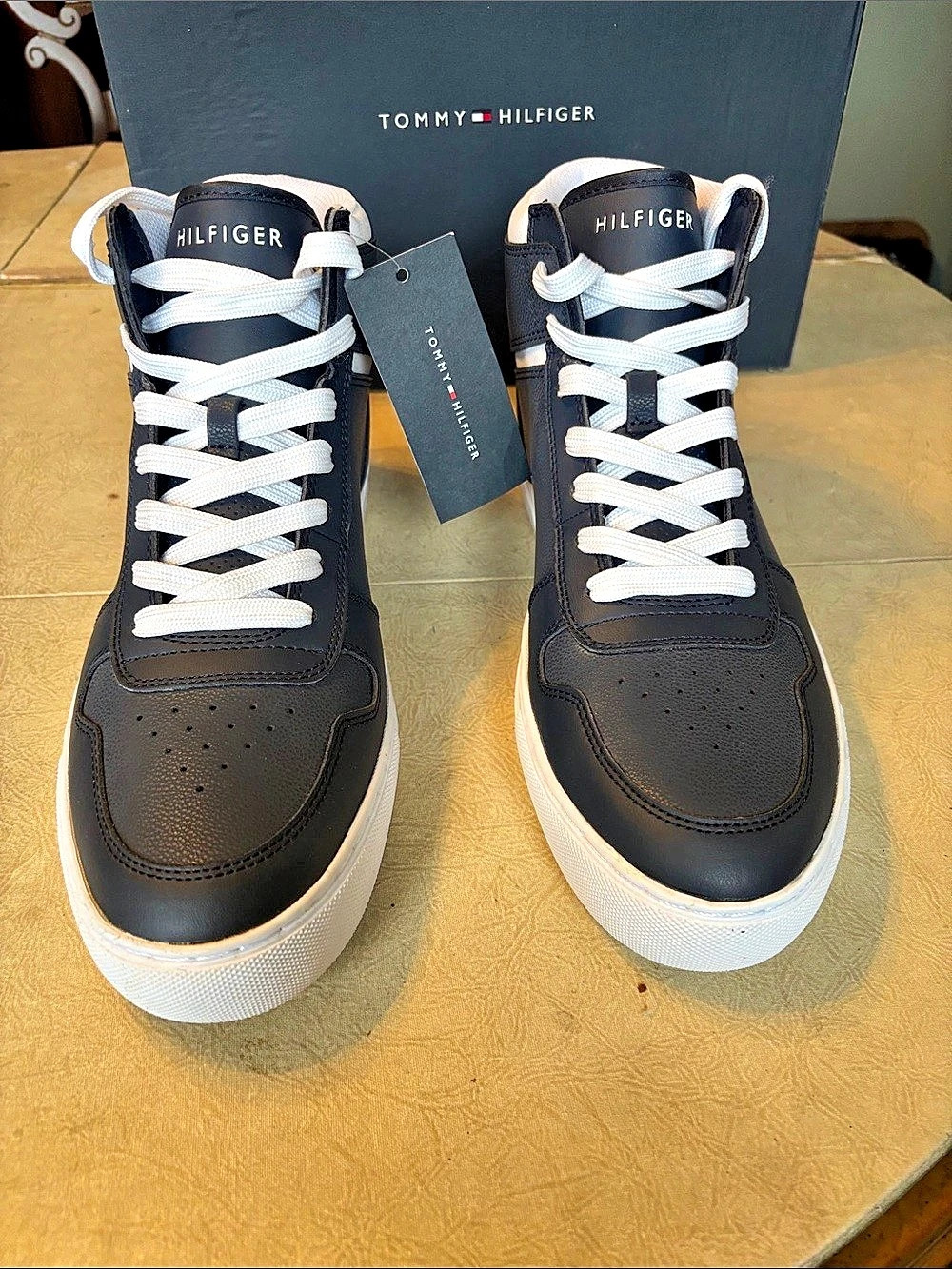 Tommy Hilfiger Lox High Top Sneaker Black & White US 10 M